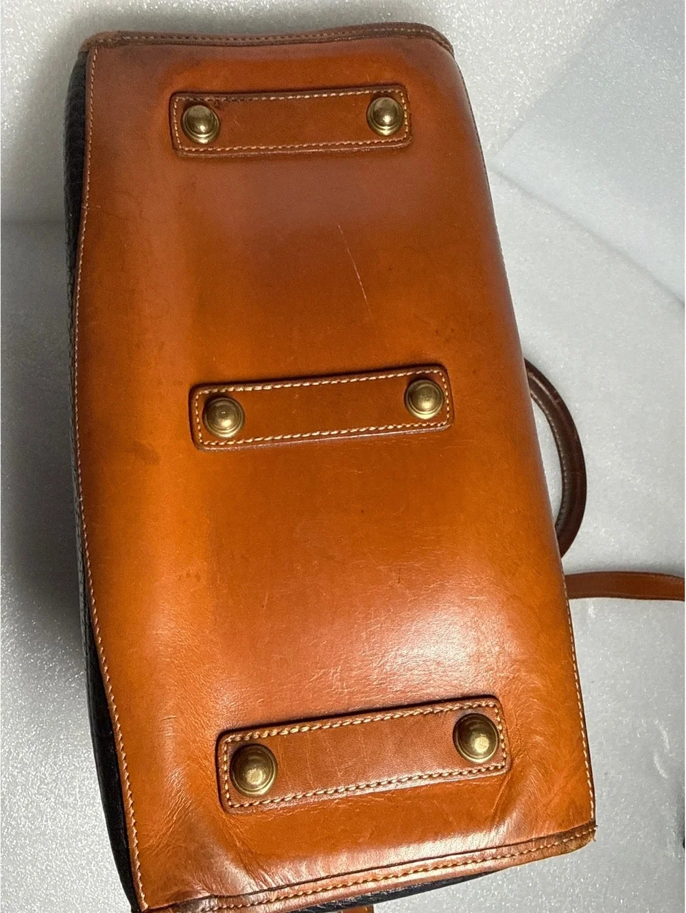 Vintage Dooney & Bourke All Weather Leather Satchel Coin Purse Made in USA
